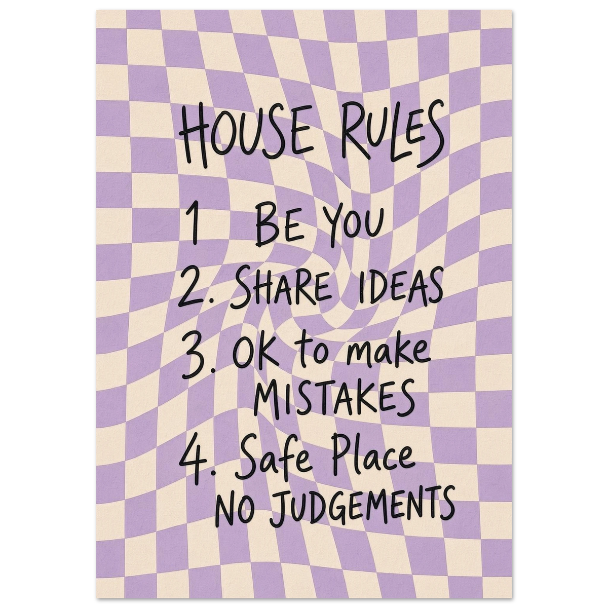 HOUSE RULES · Lavender art print