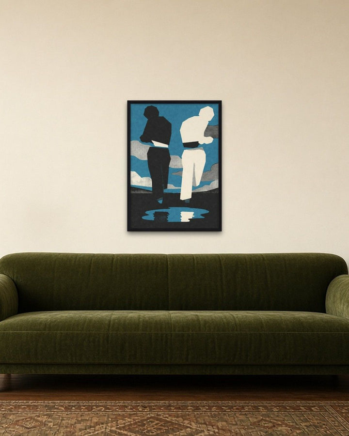 TWO SELVES framed on a wall
