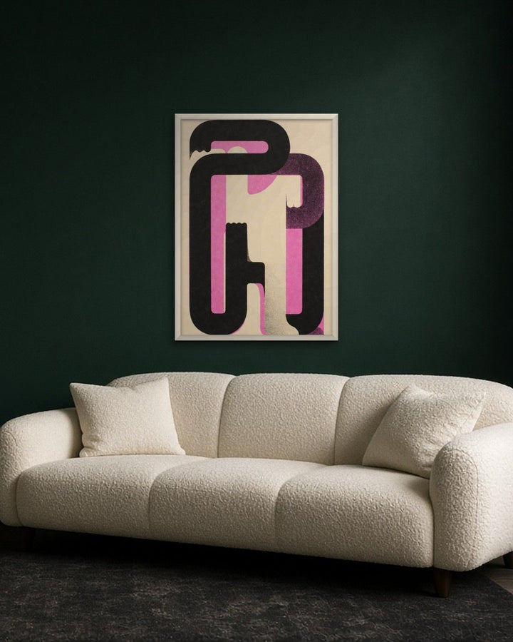 TANGLED UP framed on a wall