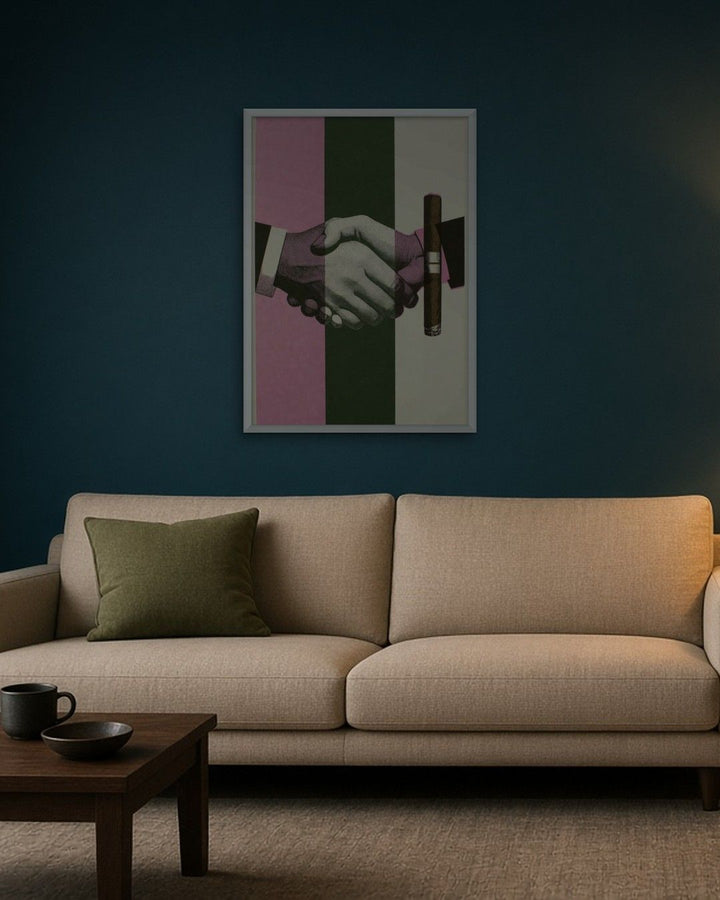 THE DEAL framed on a wall