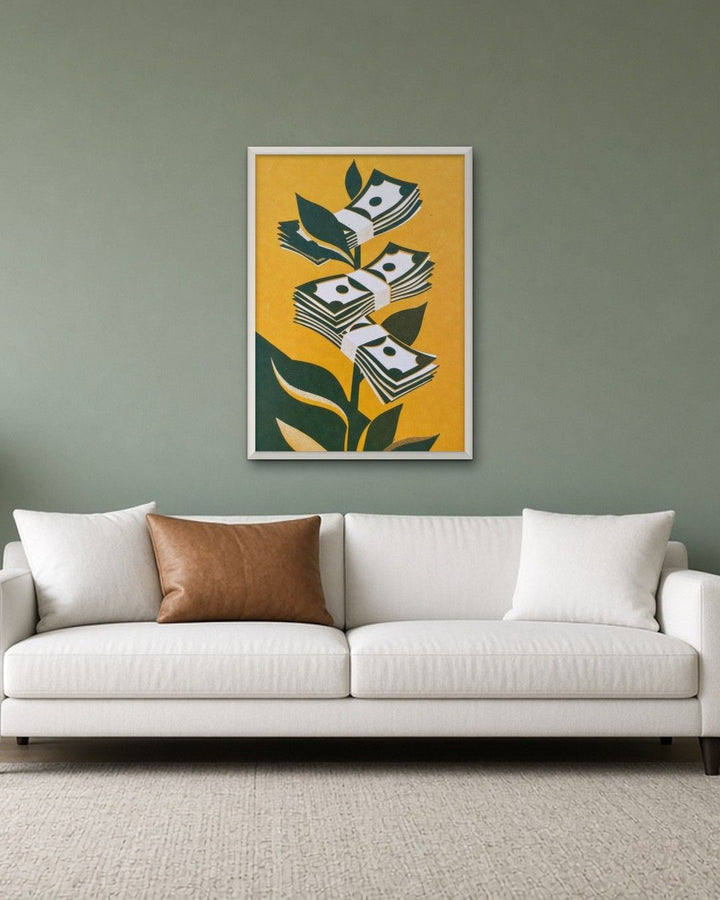 MONEY TREE framed on a wall