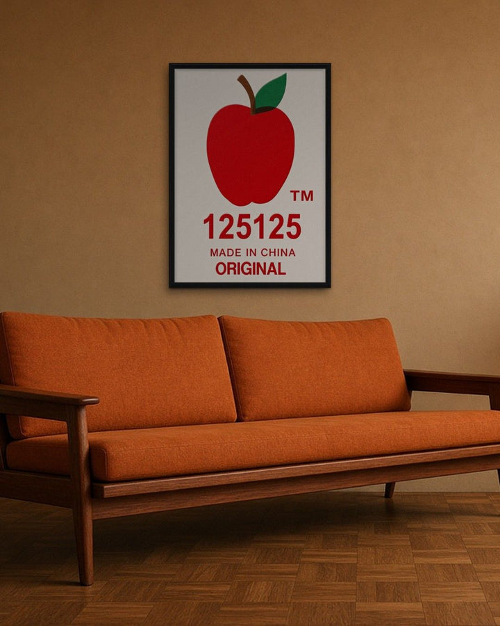 ORIGINAL APPLE BAGGIES & SADDIES framed on a wall