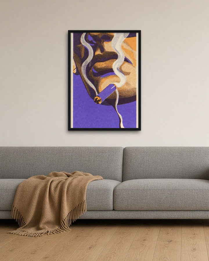SLOW BURN framed on a wall